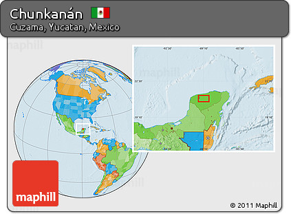 Political Location Map of Chunkanán