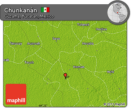 Physical Map of Chunkanán