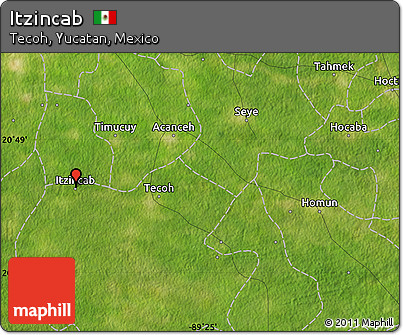 Satellite Map of Itzincab