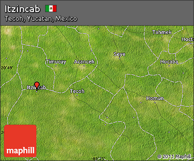 Satellite Map of Itzincab
