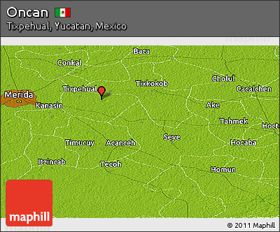 Physical Panoramic Map of Oncan