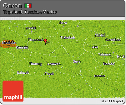 Physical Panoramic Map of Oncan