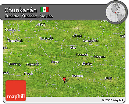 Satellite Panoramic Map of Chunkanán