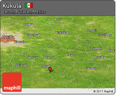 Satellite Panoramic Map of Kukulá