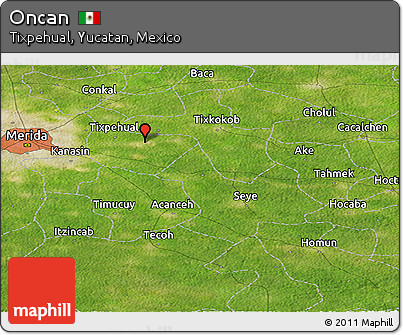 Satellite Panoramic Map of Oncan