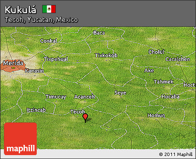 Satellite Panoramic Map of Kukulá