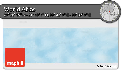 Physical Panoramic Map of the Area around 20° 53' 8" N, 90° 10' 30" E