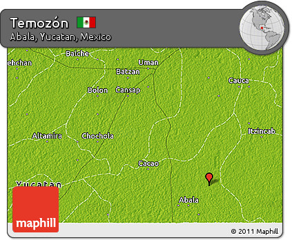 Physical 3D Map of Temozón