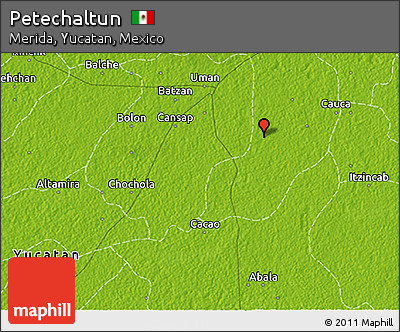 Physical 3D Map of Petechaltun