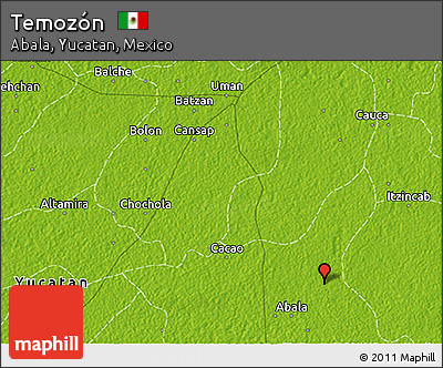 Physical 3D Map of Temozón