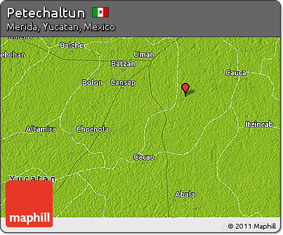Physical 3D Map of Petechaltun