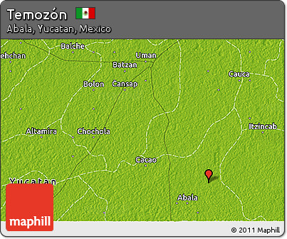 Physical 3D Map of Temozón