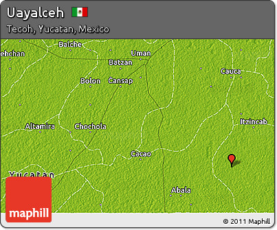 Physical 3D Map of Uayalceh