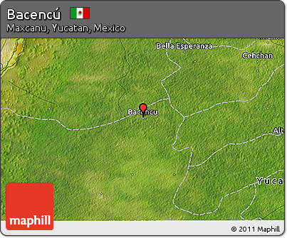 Satellite 3D Map of Bacencú