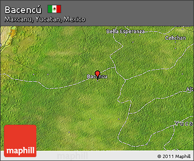 Satellite 3D Map of Bacencú