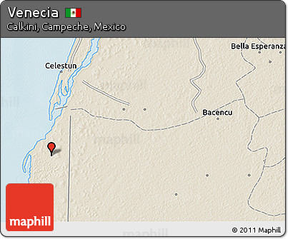 Shaded Relief 3D Map of Venecia