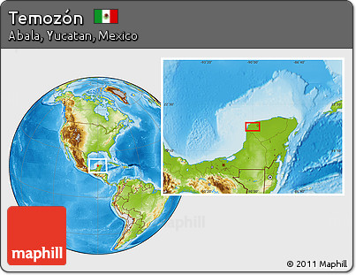 Physical Location Map of Temozón