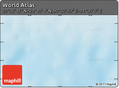 Physical Map of the Area around 20° 53' 8" N, 91° 1' 30" E