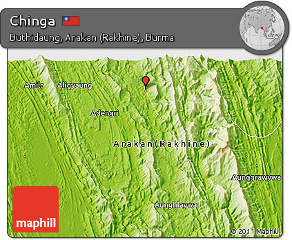 Physical 3D Map of Chinga