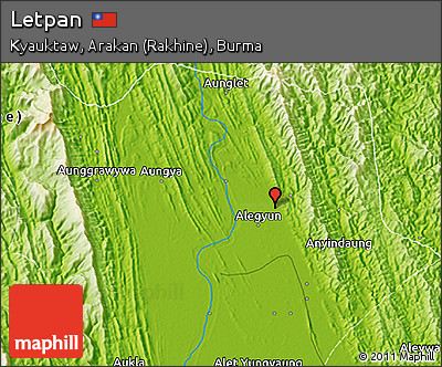 Physical 3D Map of Letpan