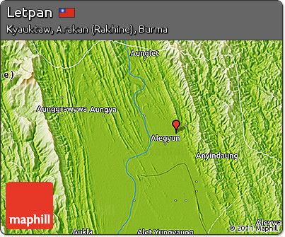 Physical 3D Map of Letpan
