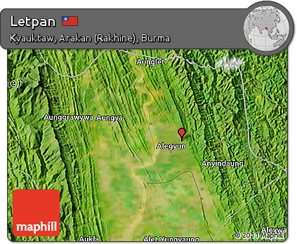 Satellite 3D Map of Letpan