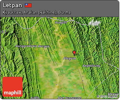 Satellite 3D Map of Letpan