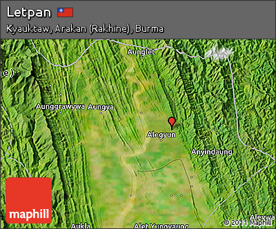 Satellite 3D Map of Letpan