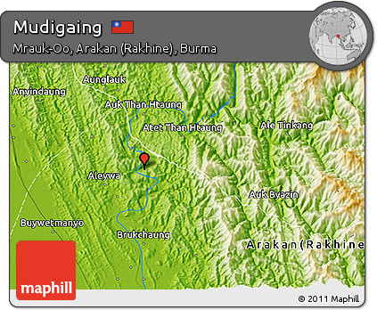 Physical 3D Map of Mudigaing