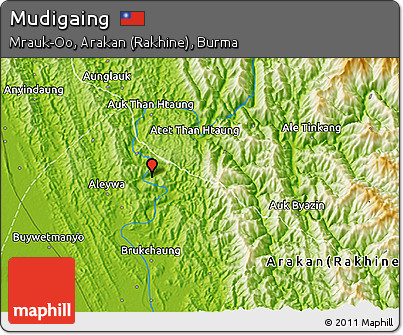 Physical 3D Map of Mudigaing