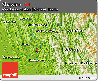 Physical 3D Map of Shawme