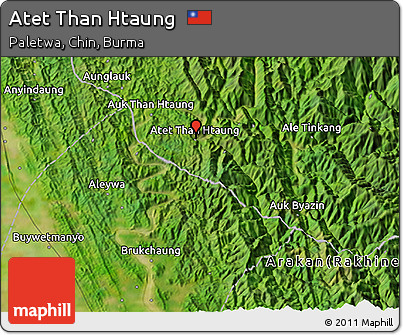 Satellite 3D Map of Atet Than Htaung