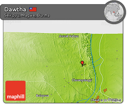 Physical 3D Map of Dawtha