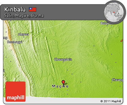 Physical 3D Map of Kinbalu