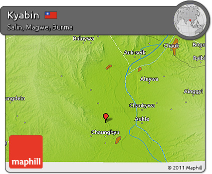 Physical 3D Map of Kyabin