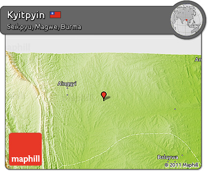 Physical 3D Map of Kyitpyin
