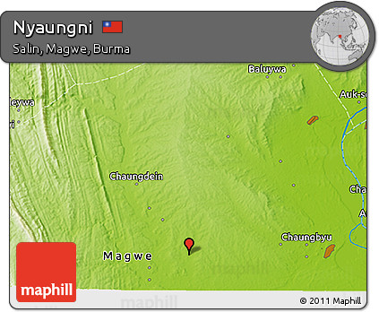 Physical 3D Map of Nyaungni