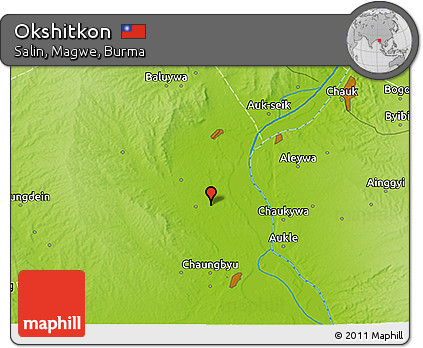 Physical 3D Map of Okshitkon