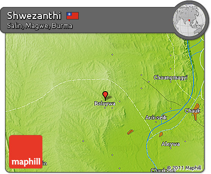 Physical 3D Map of Shwezanthi