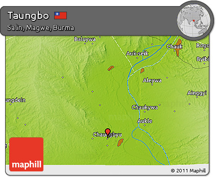 Physical 3D Map of Taungbo
