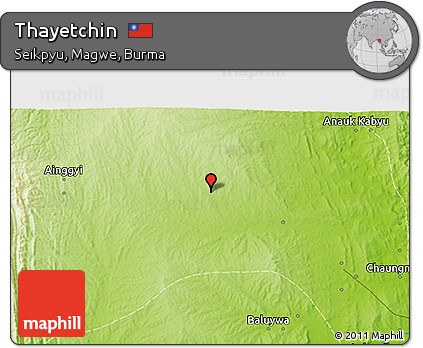 Physical 3D Map of Thayetchin