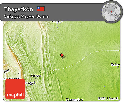Physical 3D Map of Thayetkôn