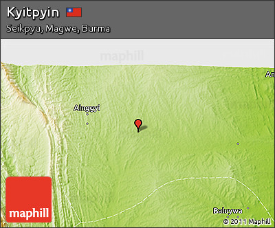 Physical 3D Map of Kyitpyin