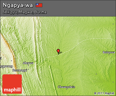 Physical 3D Map of Ngapya-wa