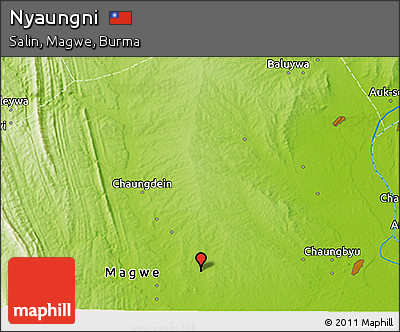 Physical 3D Map of Nyaungni