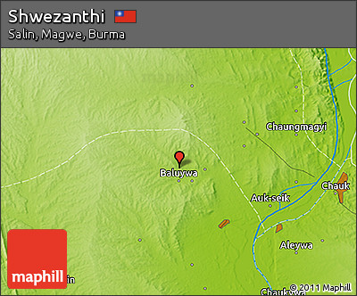 Physical 3D Map of Shwezanthi
