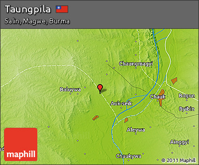 Physical 3D Map of Taungpila