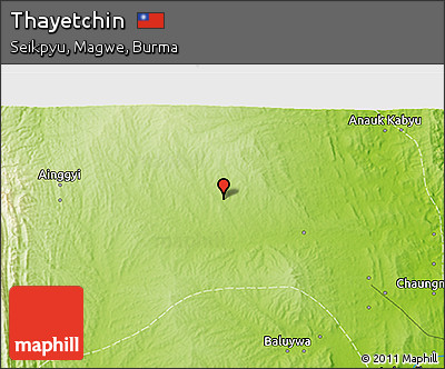 Physical 3D Map of Thayetchin