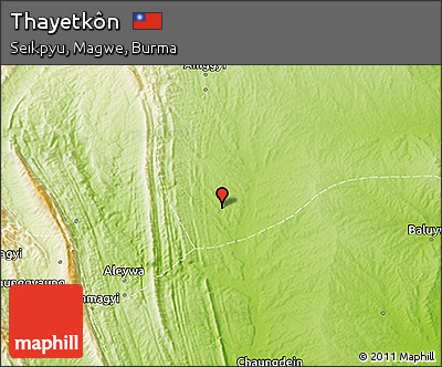 Physical 3D Map of Thayetkôn