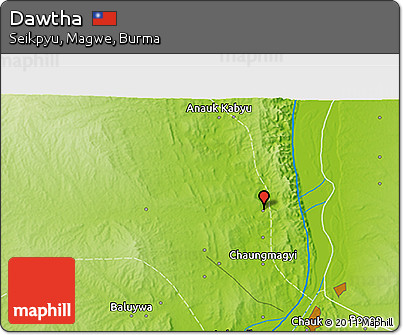 Physical 3D Map of Dawtha